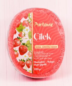 Purlavie Çilek Doğal Süngerli Sabun 100 gr.