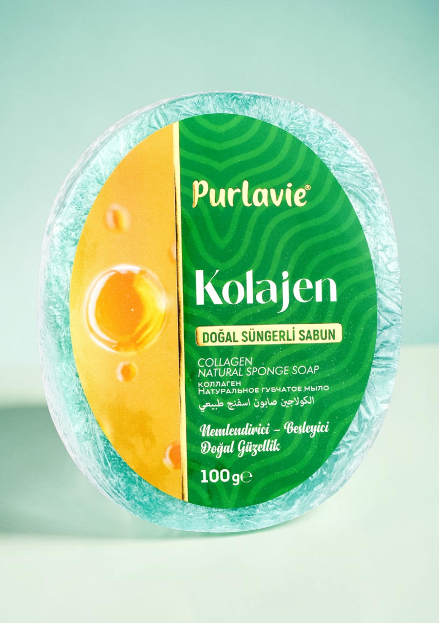 Purlavie Kolajen Doğal Süngerli Sabun 100 gr.