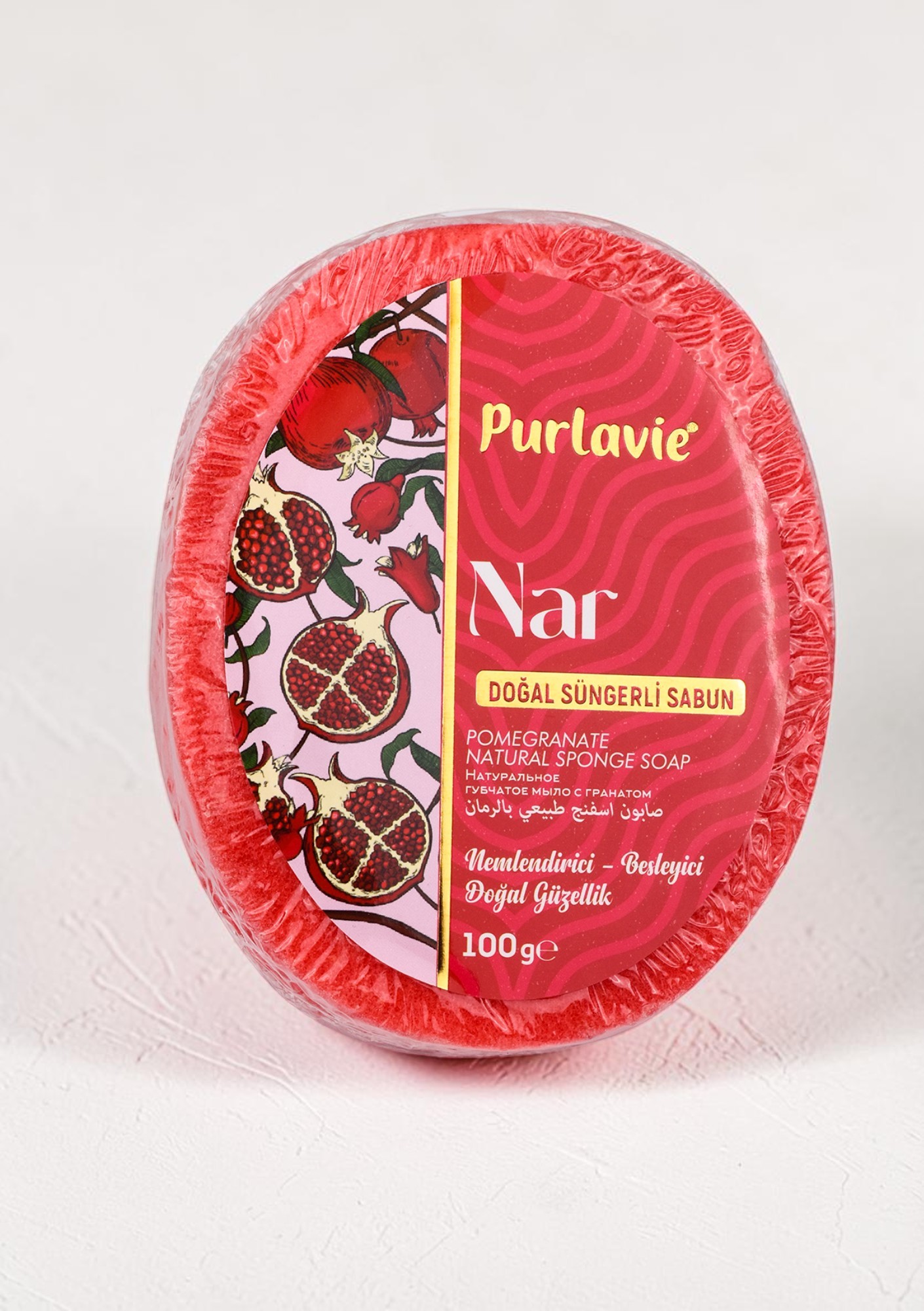 Purlavie Nar Doğal Süngerli Sabun 100 gr.