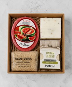 Doğal Spa Hediye Kutusu – 4 Parça Sabun Seti | Özel Tasarım Gift Box