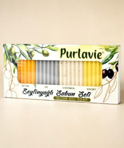 Purlavie Zeytinyağlı Sabun Seti 4’lü (80g x 4) – Doğal & Bitkisel Cilt Bakımı
